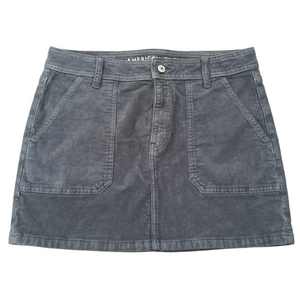 American Eagle Outfitters Blue Grey Corduroy Mini Skirt